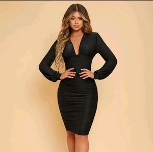 Black Bodycon Dress, small SHEIN